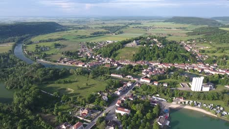 Rural-town-in-France-by-drone.-Dun-sur-meuse